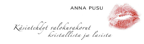 Anna Pusu valokuvakorut kristallista ja lasista